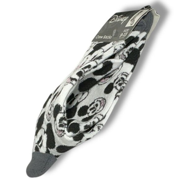 Disney Mickey Mouse Crew Socks Mens Fun Novelty Black White Unisex One Size 9-13 - Picture 6 of 16